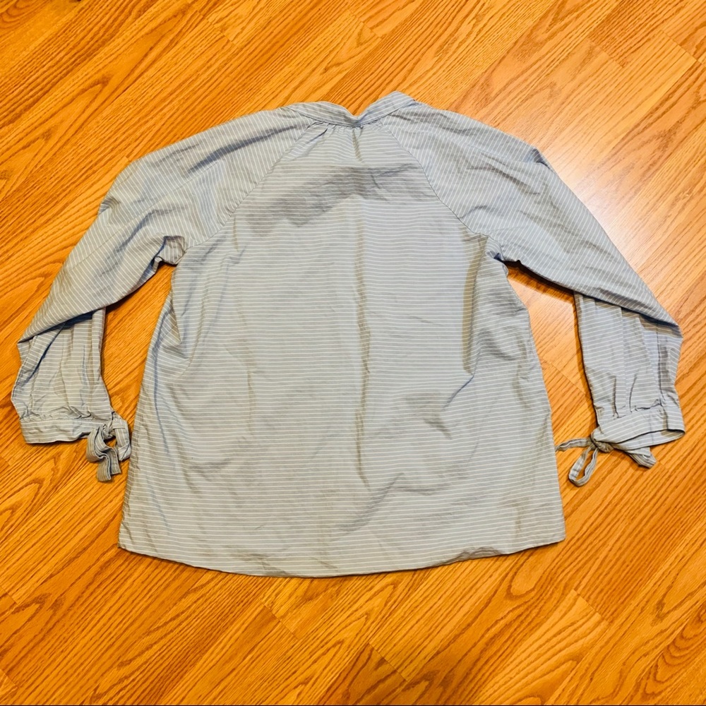 MADEWELL Striped Tie Sleeve Popover Top Size XS - Picture 5 of 6